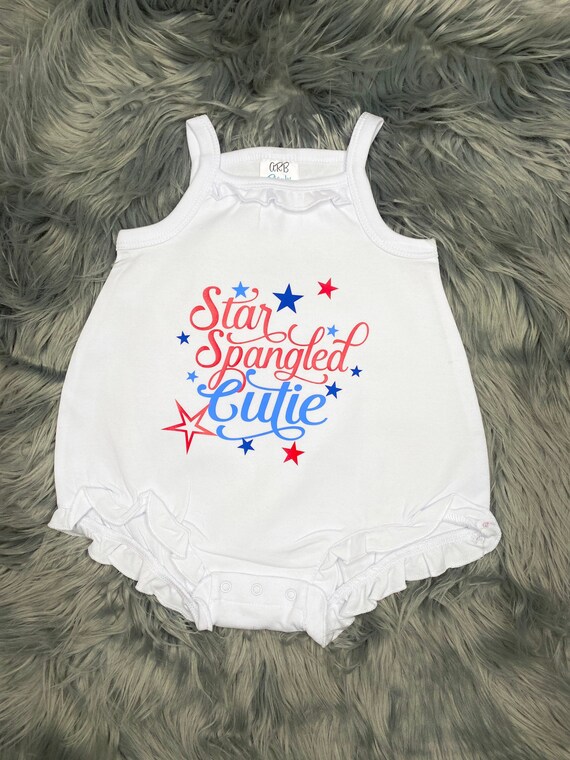 fourth of july bubble romper