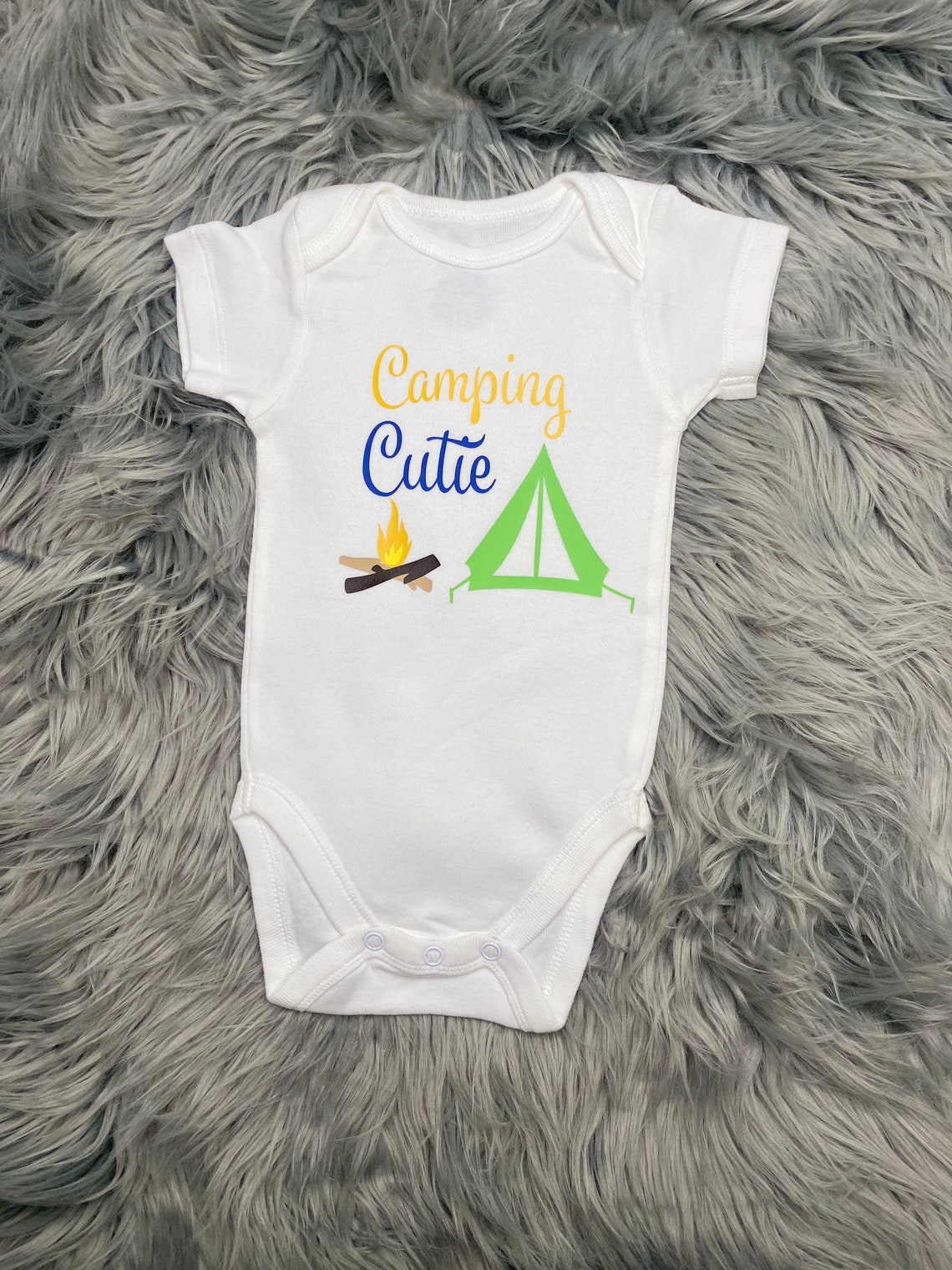 Baby Camping Cute First camping trip onesie Baby Shower Etsy