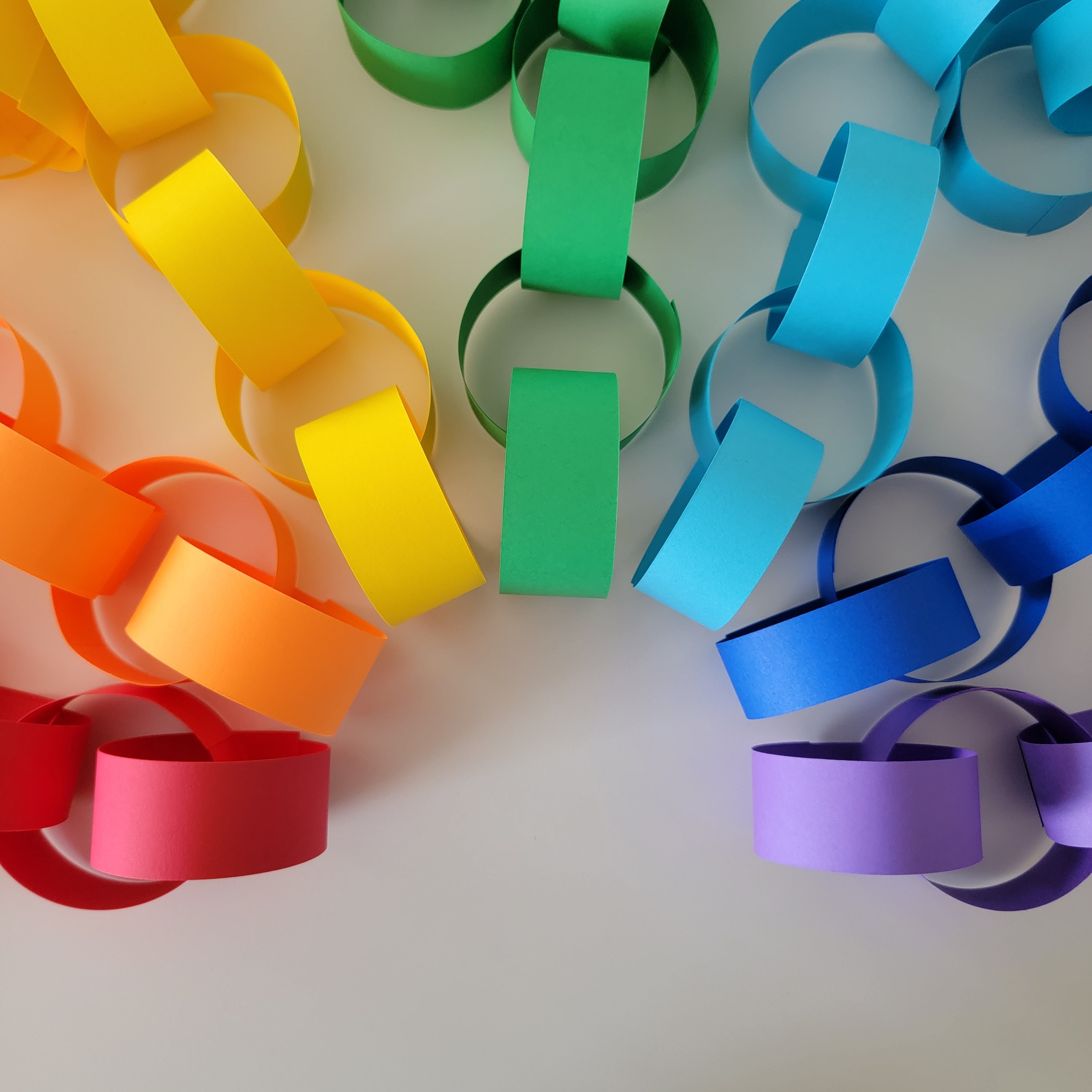 Bright Star Paper Chain Kit Birthday Party Decorations Kid's Craft  Colourful Paper Chains Rainbow Colours 