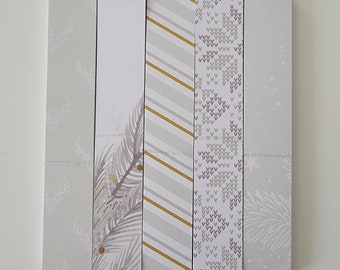 Kit de chaînes de Noël en papier blanc : décoration des fêtes à faire soi-même