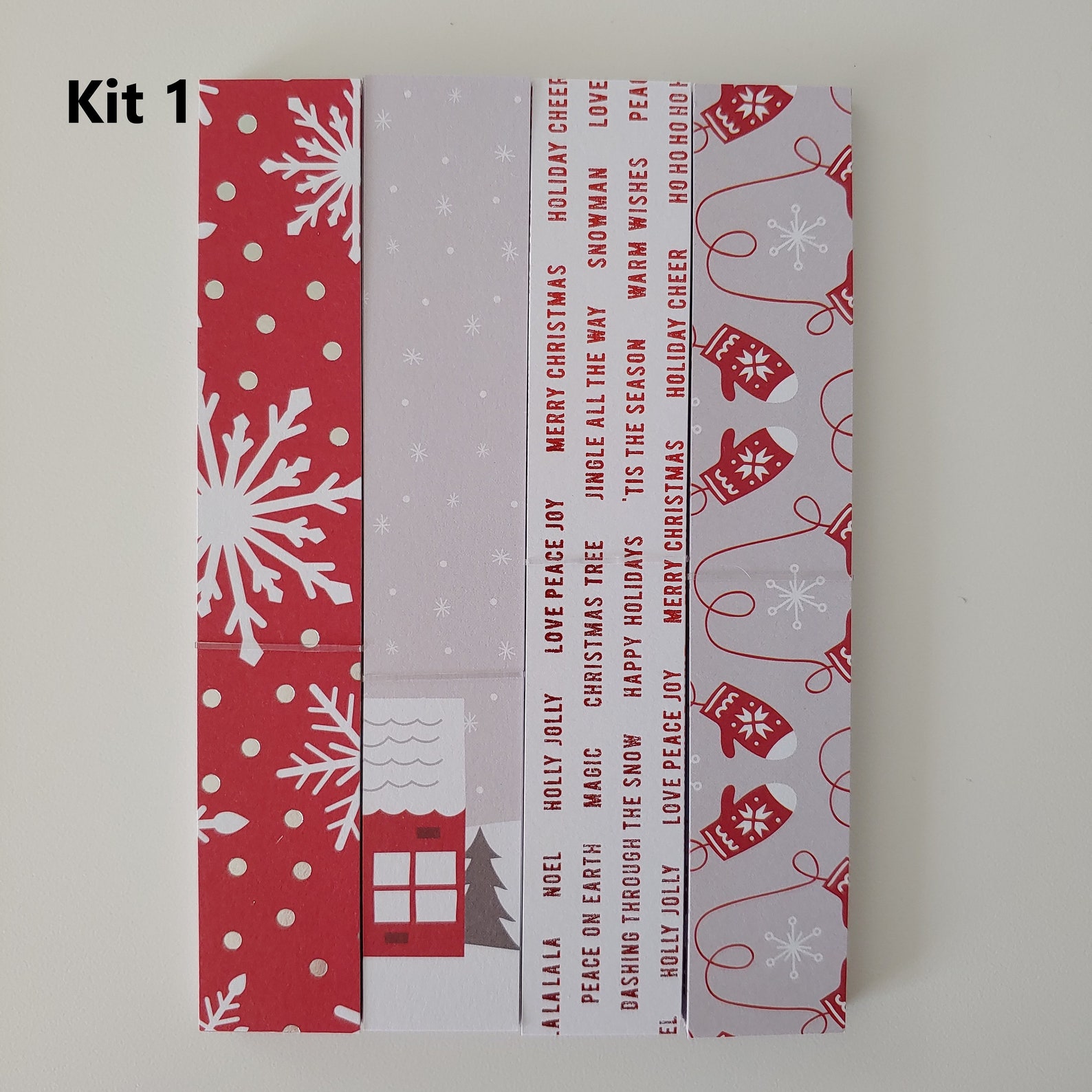 Red and White Christmas DIY Paper Chain Kits 4 Kit - Etsy