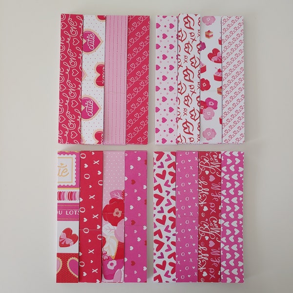 My Valentine - DIY Paper Chain Kits - 4 kit variations to choose from! Red Pink White Gold - Classic bunting