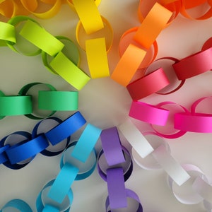200-300 ft Double Sided Paper Chain Kit: Bulk DIY Wedding Party Decor