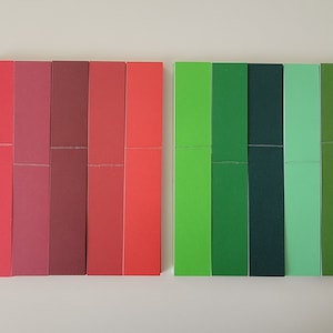 NOUVEAU ! Kits de chaînes en papier à faire soi-même - 4,5 mètres par kit ! - Pack de Noël rouge et vert - Recto verso !