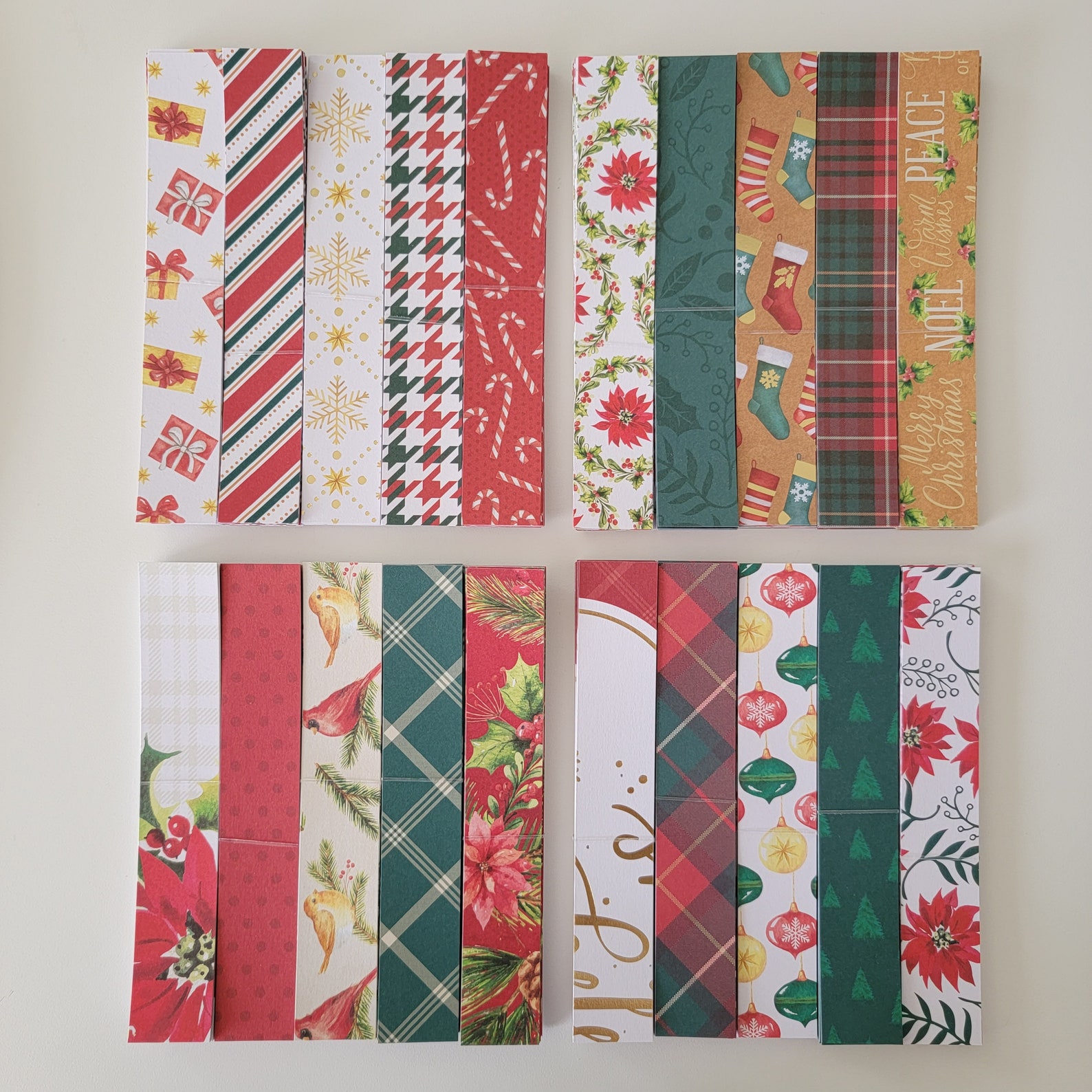 Christmas Classic DIY Paper Chain Kits Red Green Gold - Etsy