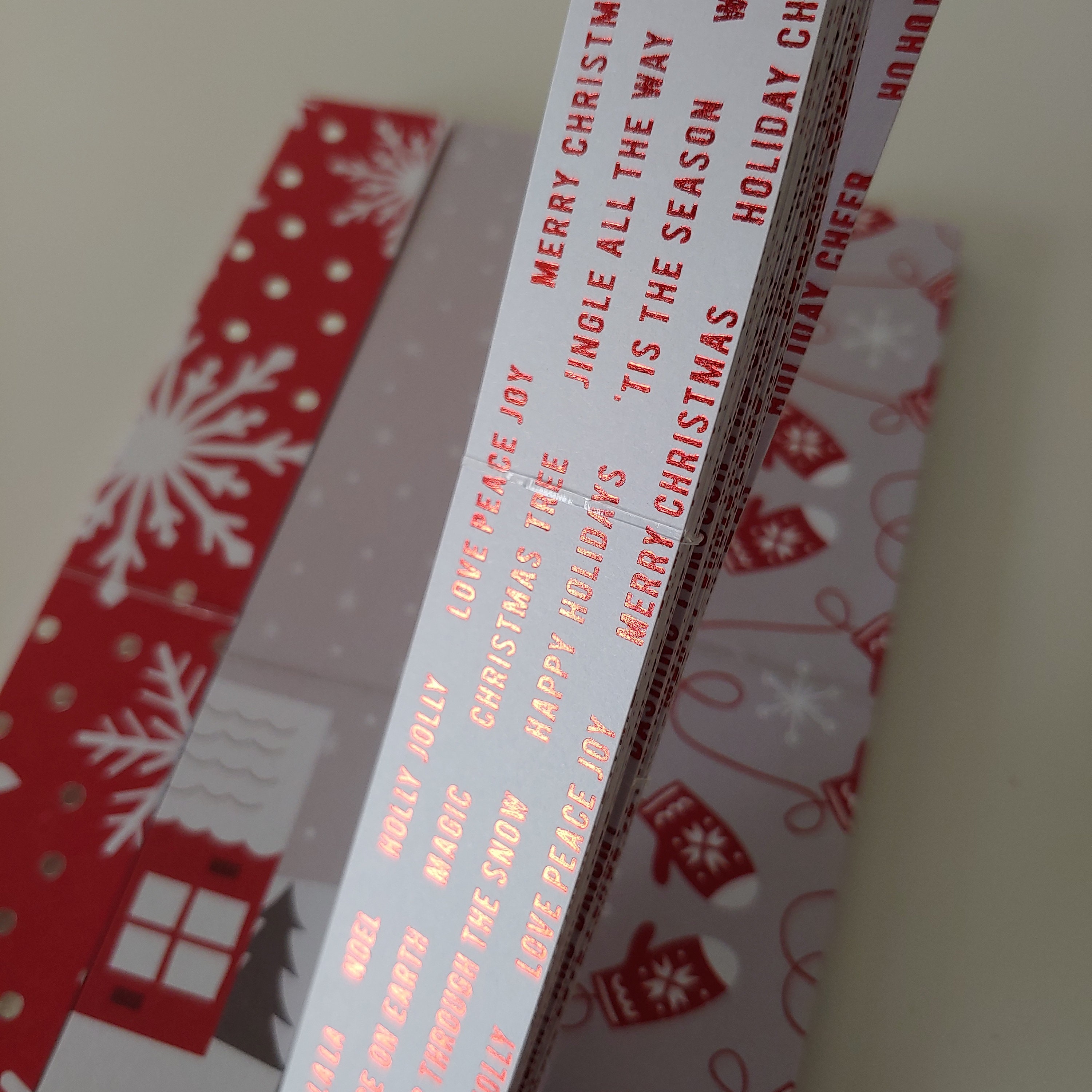 Red and White Christmas DIY Paper Chain Kits 4 Kit - Etsy