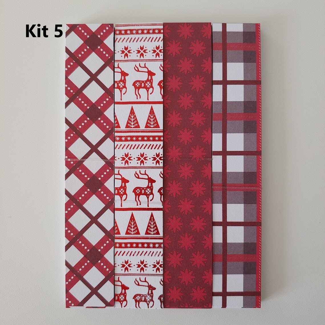 Red and White Christmas DIY Paper Chain Kits 4 Kit | Etsy