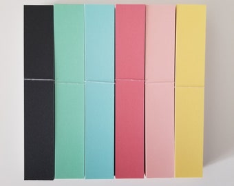 DIY Paper Chain Kits - Chalkboard Rainbow -  Black Green Blue Pink Light Pink Yellow