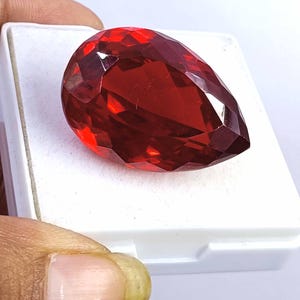 100.95 Ct Red Ruby Pear Shape Stone Natural IGL Certified Loose Transparent Gemstone 6LNT