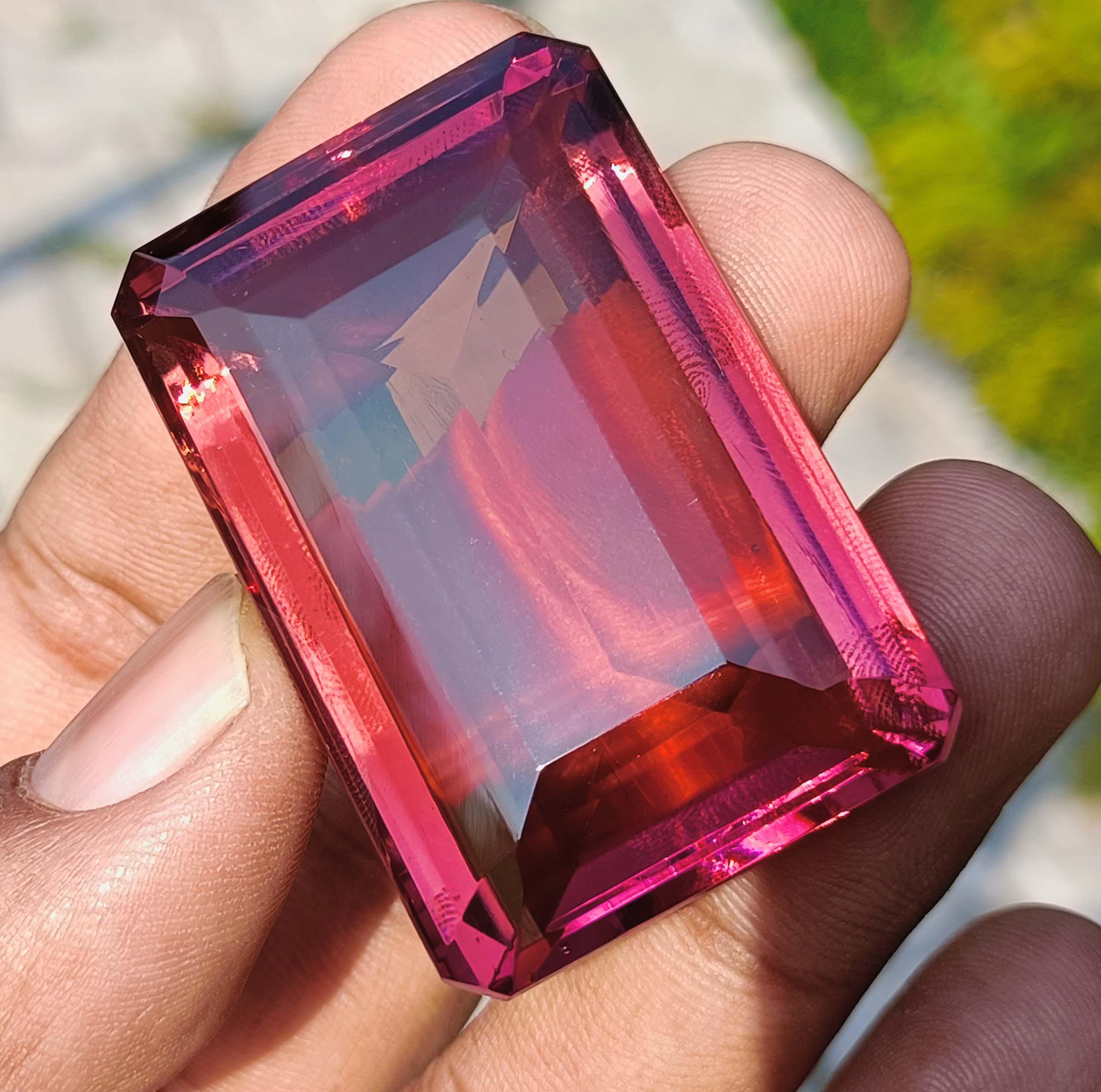 Certified Natural Alexandrite Loose Gemstone, Emerald Cut, Russian