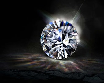 May include: A brilliant, round-cut diamond sparkles against a dark background. The gemstone's facets reflect light, creating a dazzling display of brilliance. The image highlights the diamond's clarity and cut, showcasing its beauty.