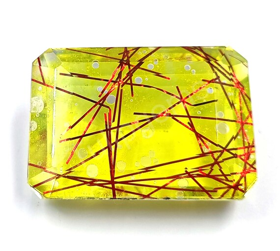 Cabochon De Quartz Rutilé Naturel Du Brésil - 27,15 Carats, 22x16mm, Transparence Exceptionnelle