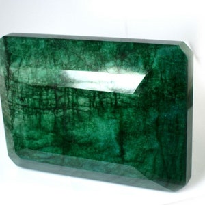 Green Emerald Bumper Offer Huge Emerald Cut 22000 Carat Brazilian Stone Natural Green Emerald Gemstone Certified Loose Gemstone