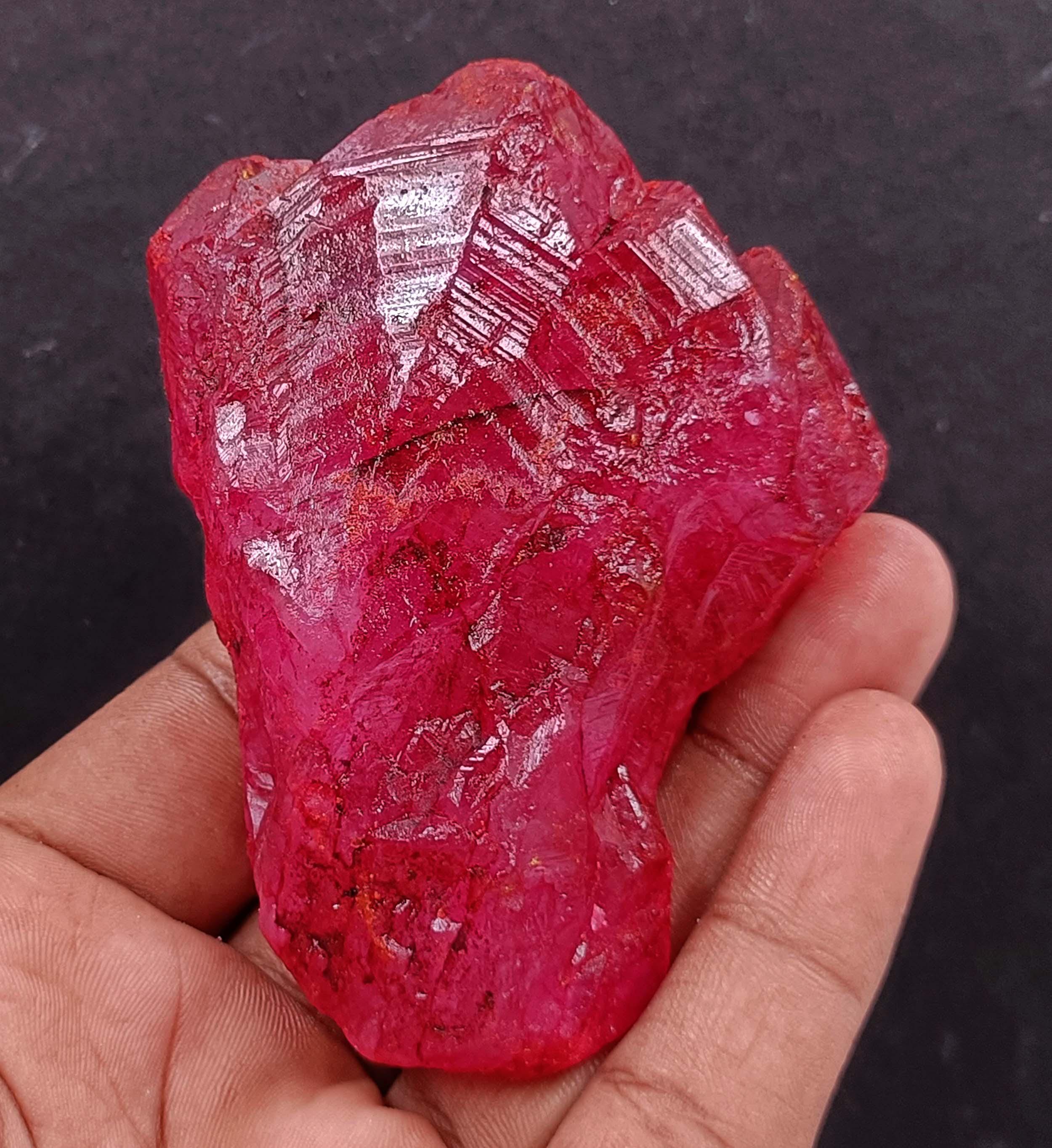 Rubis rouge naturel brut non chauffé 10 carats non taillé - Rubis de guérison brute - Pierre précieuse en vrac