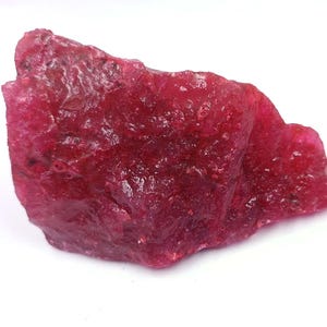 Red Ruby Rough 961  CT Dyed Opaque Crystal | Natural Raw Loose Ruby Gemstone | IGL Certified Stone 6OSF