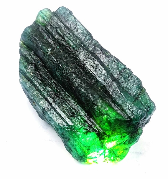 Lot De 4 émeraudes Vertes Naturelles Certifiées - Taille 35-40 Carats - Forme Trillion - Pour Collection Ou Création De Bijoux