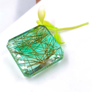Today&#39;s Discount Offer 179.35 Carat Certified Big Offer Golden-Green Quartz Stone Faceted Emerald Cut 35x34x15 mm High-Class Quality SKP