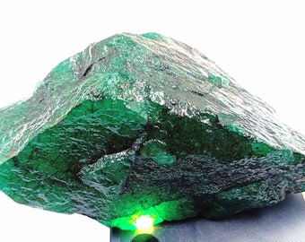 Green Emerald! Natural 7150 Ct Certified Loose Gems from Colombia Uncut Rough Gemstone A One Quality Best Discounted New Offer! MAX