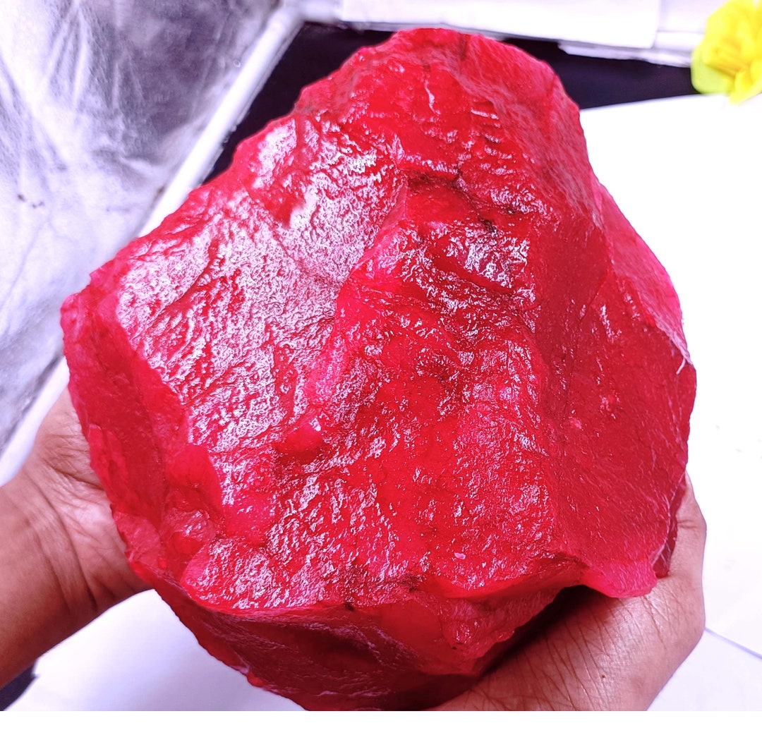 Ruby Engraved Chunk Uncut Shape 35000 Ct/7kg Healing Earthmined Natural ...