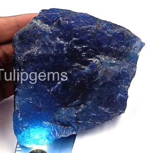 Natural Blue Sapphire Rough 2160.00 Carat | Certified Uncut Gemstone from Africa | Raw Sapphire Crystal for Jewelry Making 5AJB