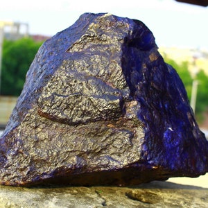36900 Ct/ 7.300 Kg Certified Natural Astrologically Uncut Healing Real Earth Mined Blue Tanzanite Gems Rough Huge Chunk From Tanzania URZ
