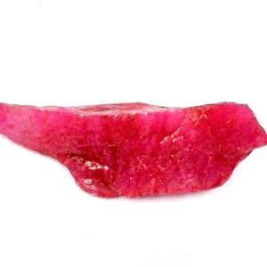 Red Ruby Rough 861  CT Dyed Opaque Crystal | Natural Raw Loose Ruby Gemstone | IGL Certified Stone 6OSF