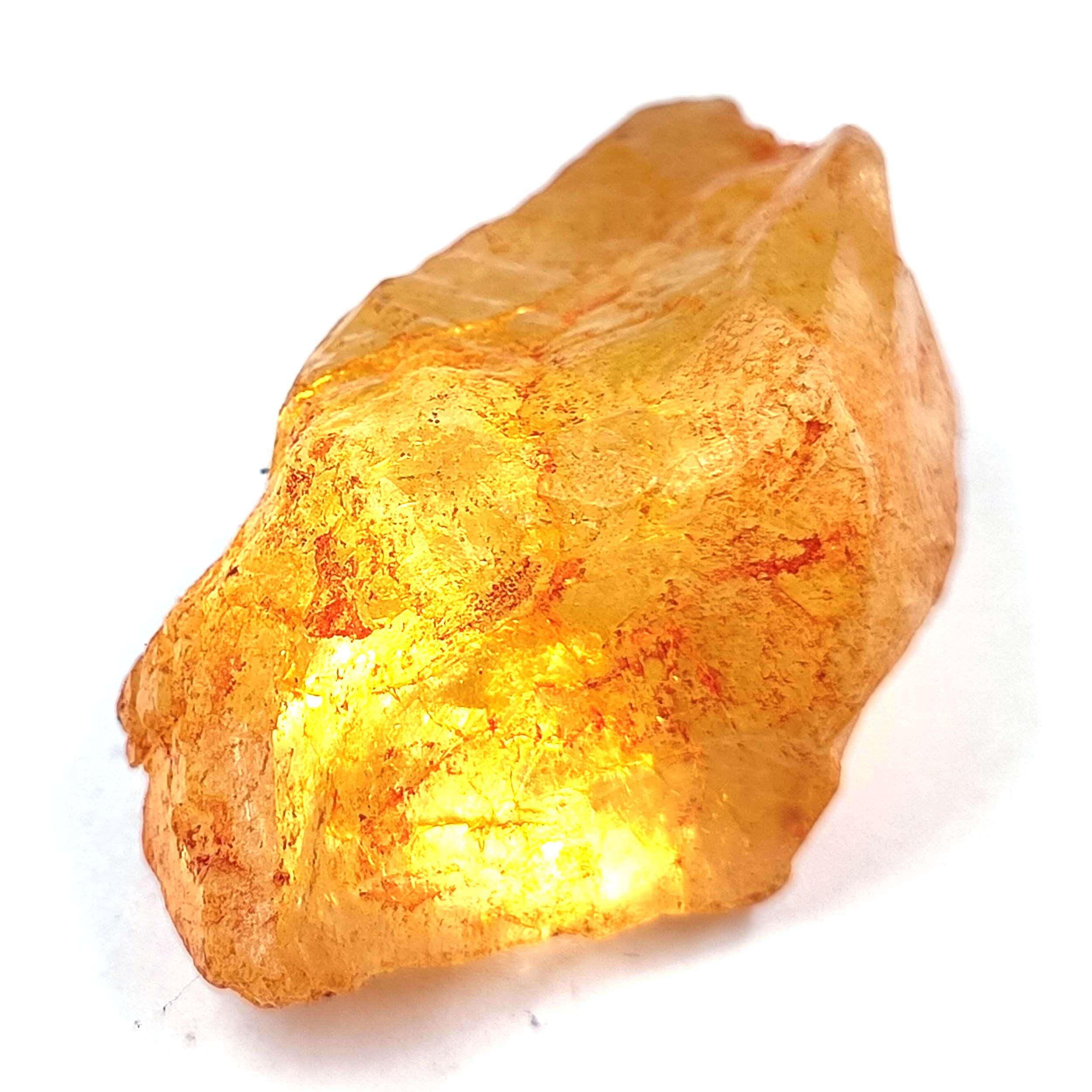 174.5 Ct Yellow Sapphire | Certified Natural Rough Gemstone