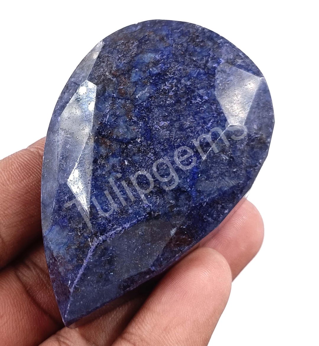 Buy Big Blue Sapphire Carat Certified Natural Pear Shape Blue Opaque  Loose Gemstone From Africa Wonderful Quality Item 5AKG Online in India