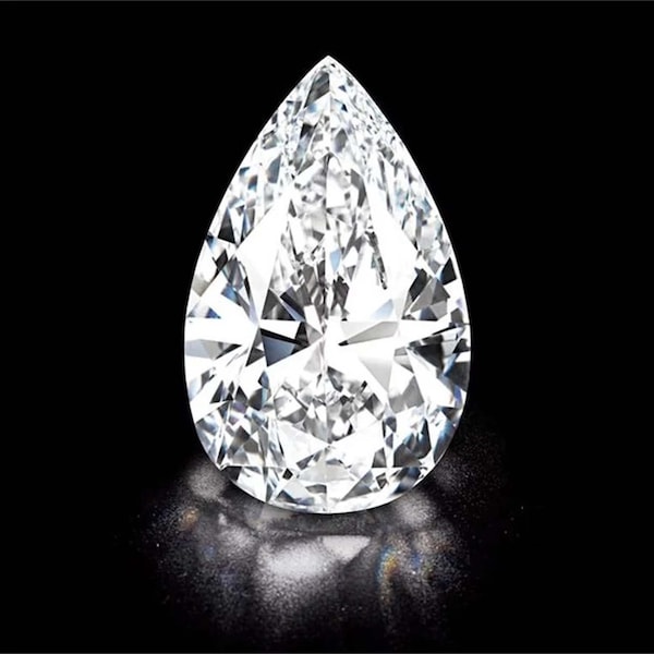 Diamant facettierter weißer Diamant im Pear-Schliff 1.00 Karat D Farbe EGL zertifiziert CVD Loser Diamant VVS1 Klarheit im Labor gewachsen