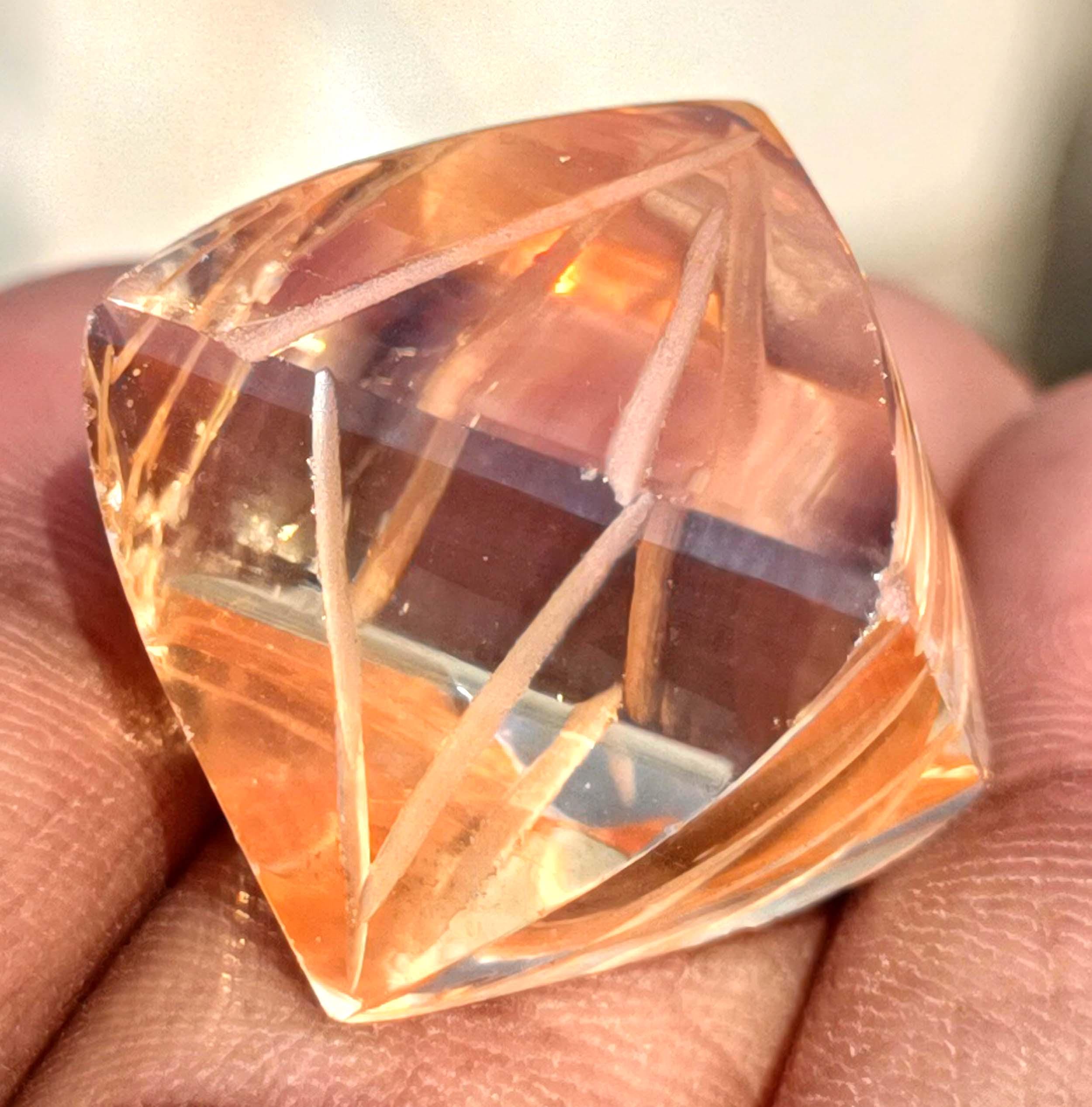 80 Ct Raw CVD Diamond | Lab-grown Gemstone | F Color FL Clarity 