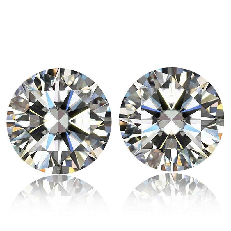 1.12 Ct 2 Pieces Lab Grown Loose cvd Diamond 4mm SI1 DEF Color Lot CVDHPHT