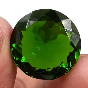 Tsavorite Green Garnet Faceted Round Cut 51.50 Ct Semi-Transparent Tanzania Loose Gemstone Natural Certified IGL 5AJD
