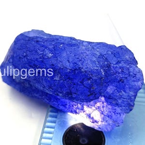 Natural Blue Sapphire Rough 390.30 Ct | Certified Uncut Gemstone from Africa | Large Collector’s Stone | Raw Sapphire for Jewelry Making