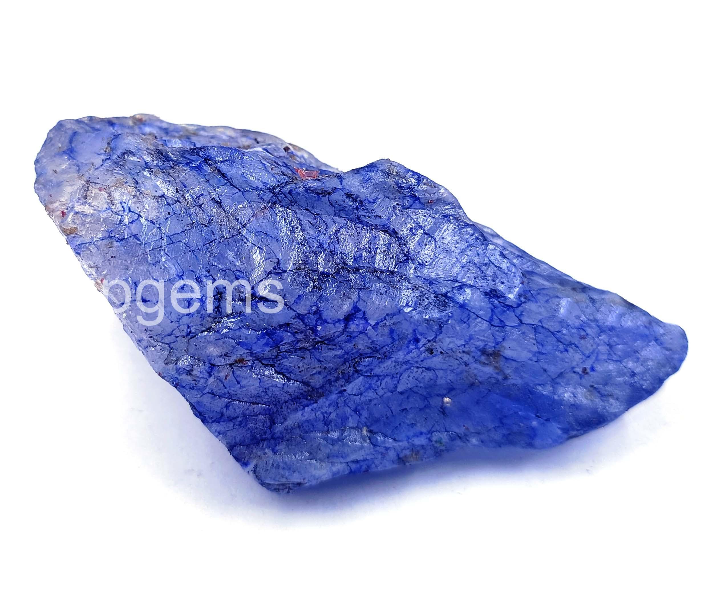 画材 Sapphire Genuine Coarse Natural Blue Sapphire Rough 240.5 Ct | Certified Uncut Gemstone