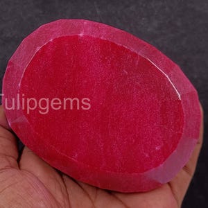 Natural Ruby 2255.5 Carat Certified 100% Natural from African Red Ruby Opaque Transparency Color Enhanced (DYED) Faceted Oval Cut Stone 5LAR