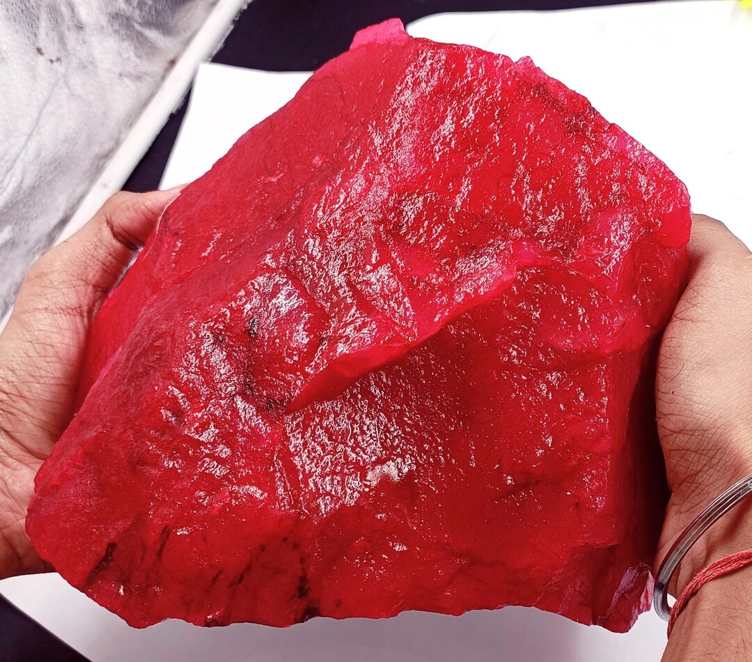Certified 55000 Ct Raw Red Ruby Chunk, Natural African Gemstone - Etsy