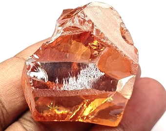 Naturel Rouge Orange Saphir 18.50 CT Rond Superbe Certifié