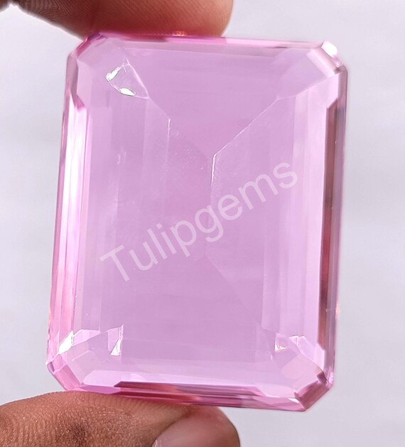 Pink Topaz Carat Certified Lab Created Excellent Quality