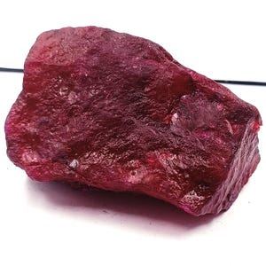 Red Ruby Rough 1229  CT Dyed Opaque Crystal | Natural Raw Loose Ruby Gemstone | IGL Certified Stone 6OSN