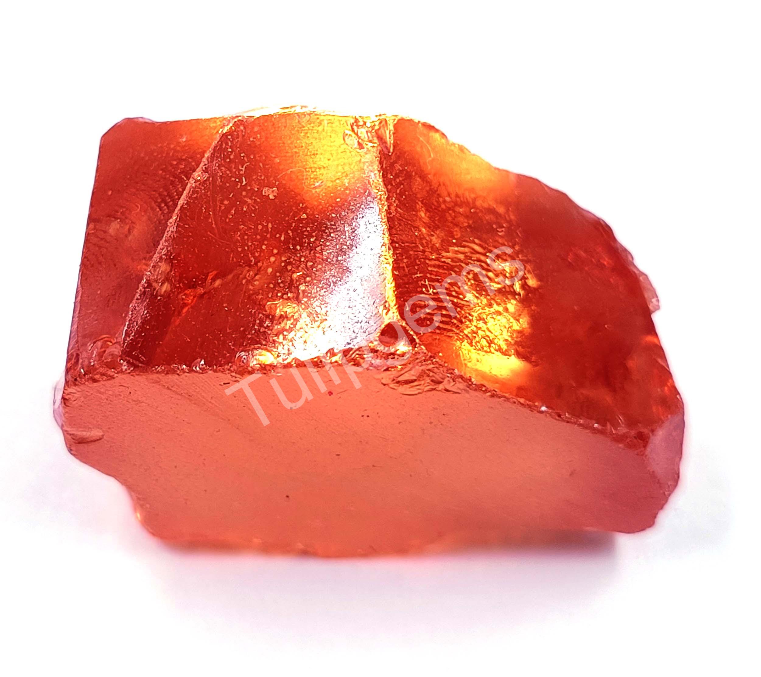 Zertifizierter, Natürlicher Roher Bernstein - 500,36 Karat Orange, Grober Edelstein Aus Burma