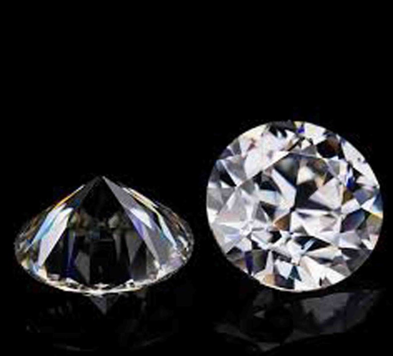 1.12 Ct 2 Pieces Lab Grown Loose cvd Diamond 4mm SI1 DEF Color Lot CVDHPHT