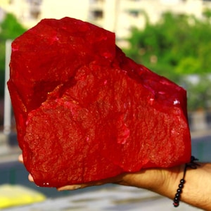 Ruby Raw Rock Gemstone Rough From Africa 40000 Ct 8 Kg Certified Natural Genuine Earth Mined Uncut Shape Big Size nice item 5MMK