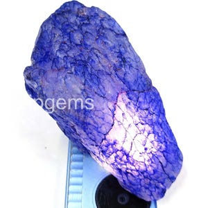 Amazing Natural Blue Sapphire Rough 377.00 Ct | Certified Uncut Gemstone from Africa | Large Collector’s Stone | Raw for Jewelry Making 5AJH