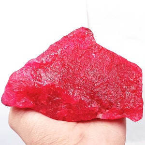 1550.0 Ct IGL Certified Natural Red Ruby Dyed Rough Loose Opaque Gemstone 6LNT