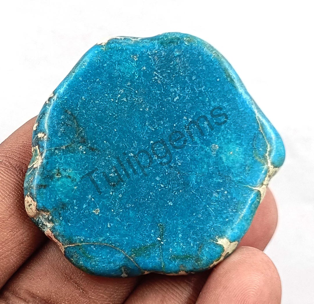 Turquoise Rough Slabs Sky Blue Turquoise Rough Slab 86.40 Ct Natural IGL Certified Uncut ...
