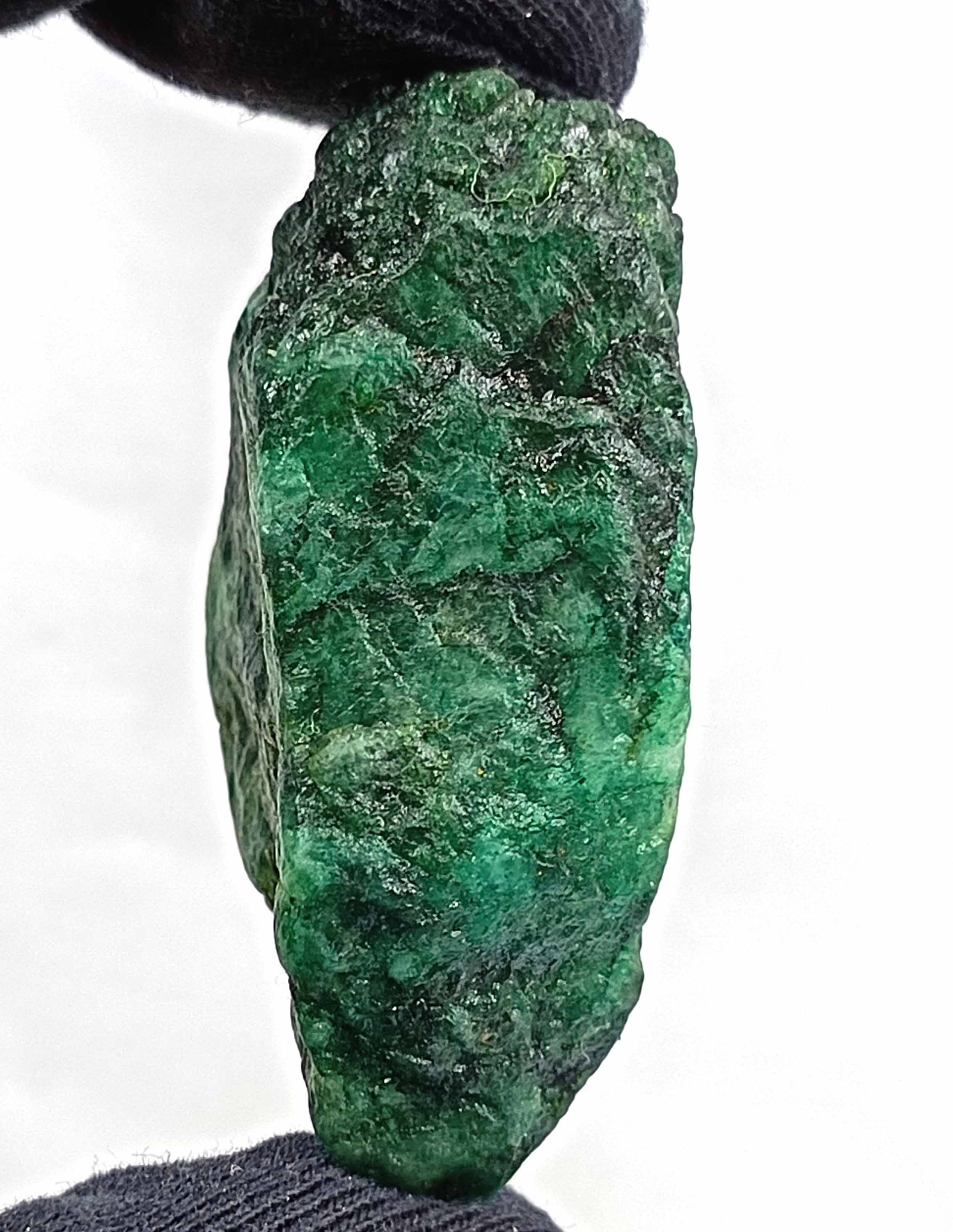 Bague De Fiançailles Art Déco En Or 18 Carats Avec émeraude Naturelle Certifiée 5 Carats Et