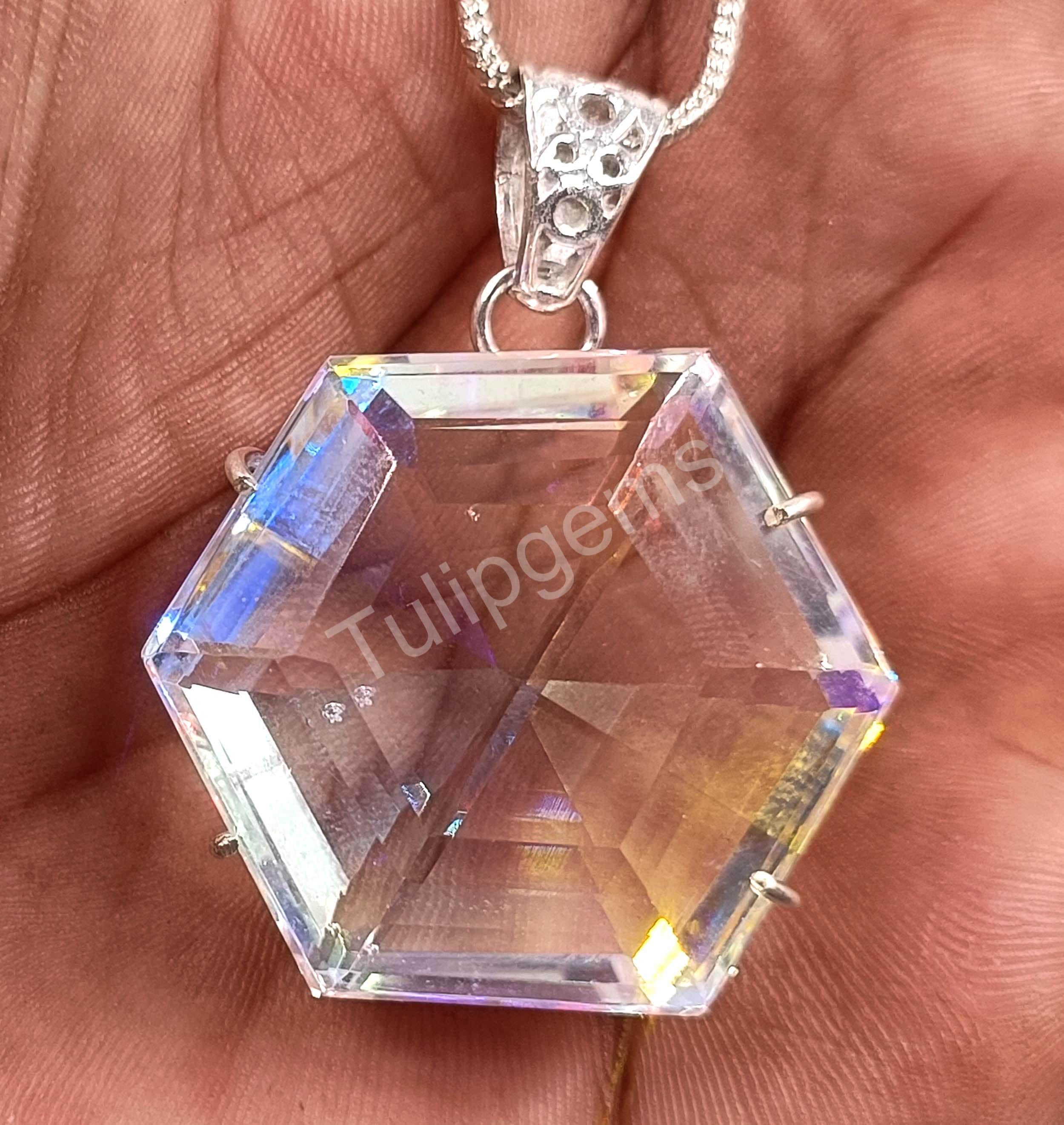 Topaze Mystique AAA+ 110,65 Carats - Pierre De Taille Fantaisie, Bicolore, Créée En Labo
