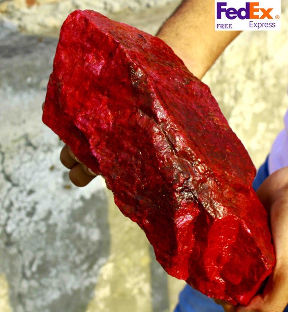 Rubis Brut Extra Gros Certifié - 2 Pierres Non Taillées 300-500 Carats - Madagascar