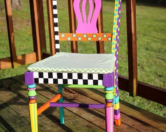 hand painted chair etsy