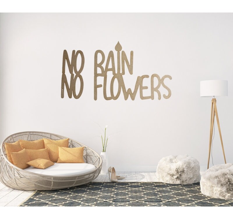 Décoration Bois Rain & Flowers